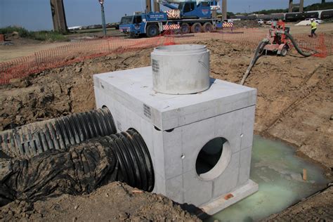 concrete sewer junction box|septic tank electrical junction box.